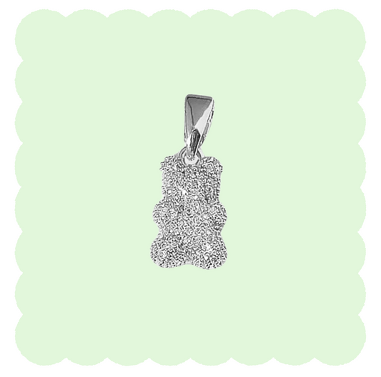 GlitZ Silver Bear charm